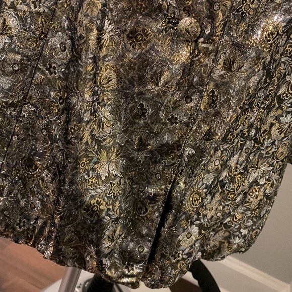 Vintage Silver & Gold Metallic Blazer Size M - Picture 4 of 12